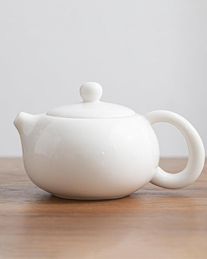 Handmade Mutton-Fat Jade Porcelain Teapot - gloriouscollection