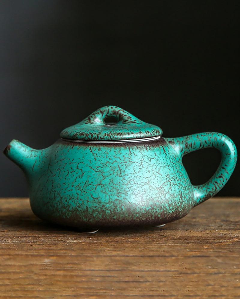 Handmade Kiln Change Turquoise Porcelain Teapot - gloriouscollection