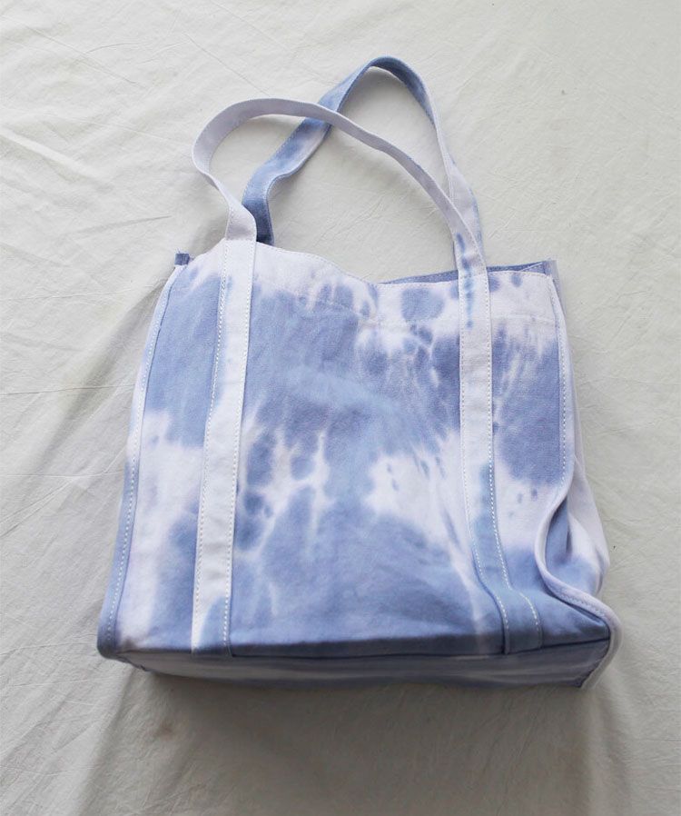 Tie Dyed Shoulder Bag With Large Capacity Canvas Bag