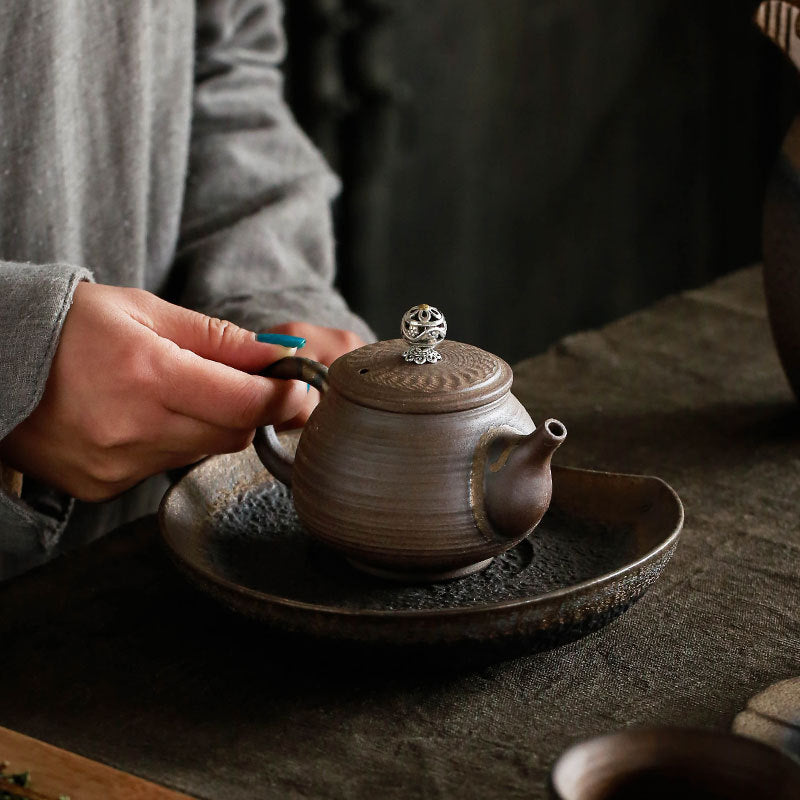 Japanese Style Coarse Pottery Teapot