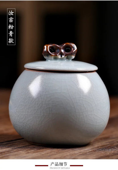 Retro Ru Ware Natural Crack Ugyen Copper Glaze Mini One Or Two Pack Small Ceramic Sealed Tea Pot Stoneware Fixed Logo
