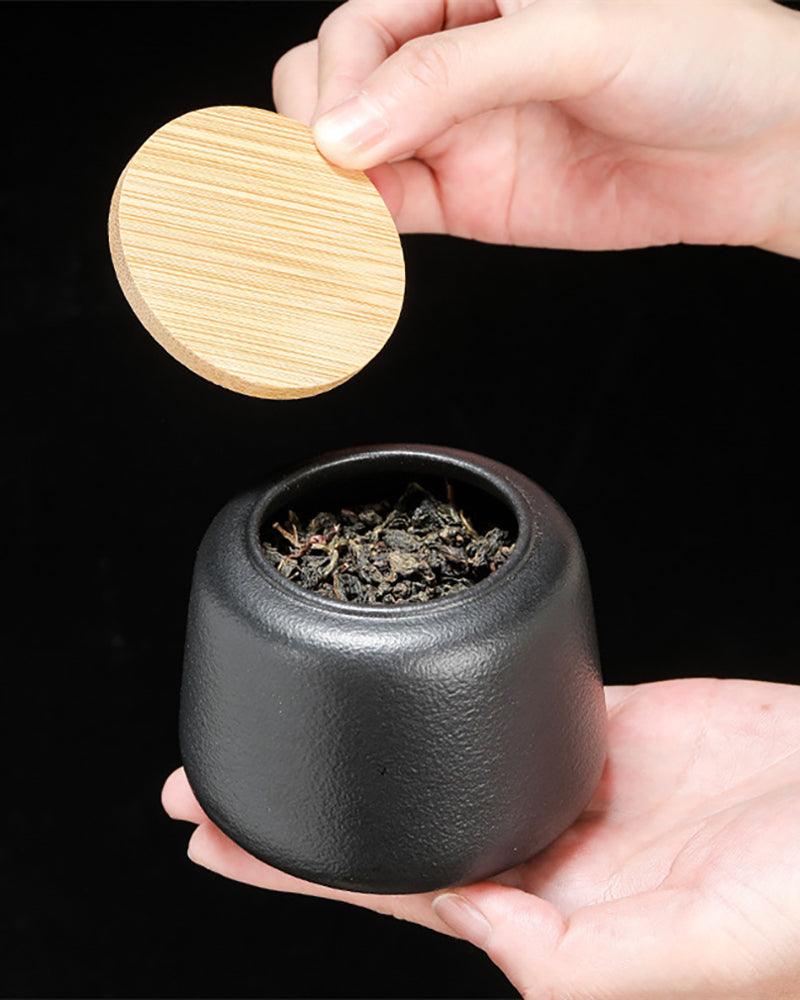 Black Tea/Candies/Coffee Beans Ceramic Jar - gloriouscollection