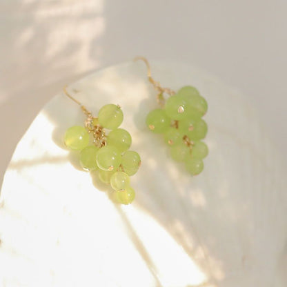 Green Grape Earrings for Women Sweet Fresh Cute Earrings
