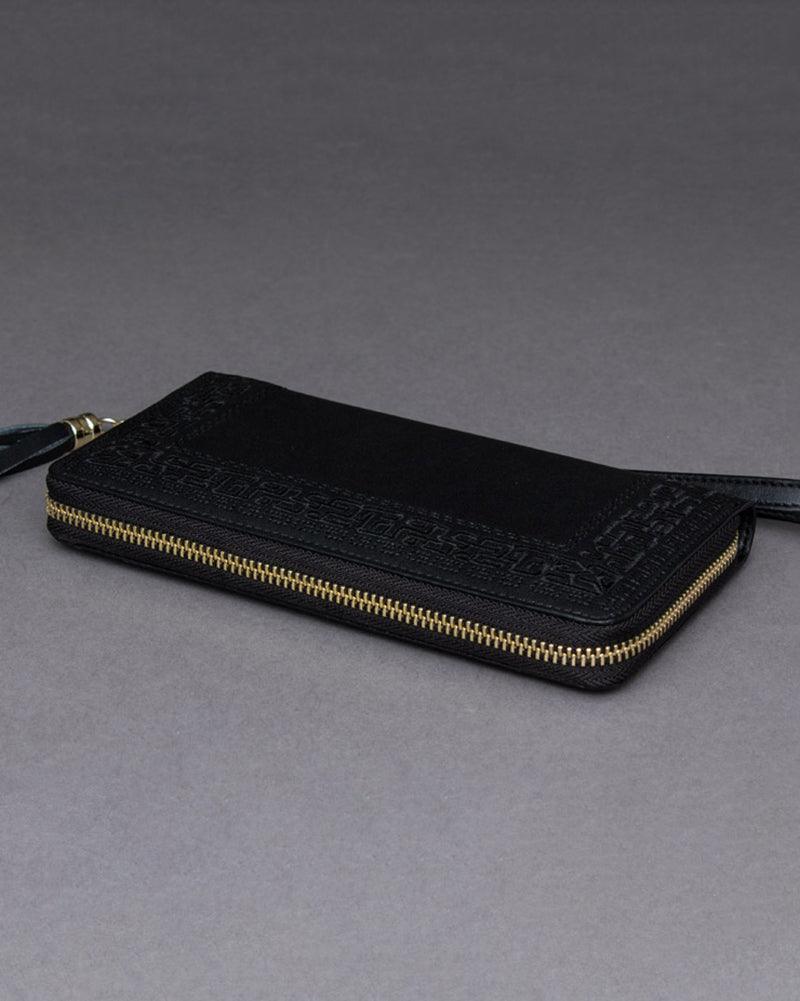 Auspicious Embroidery Leather Hand Bag Wallet - gloriouscollection