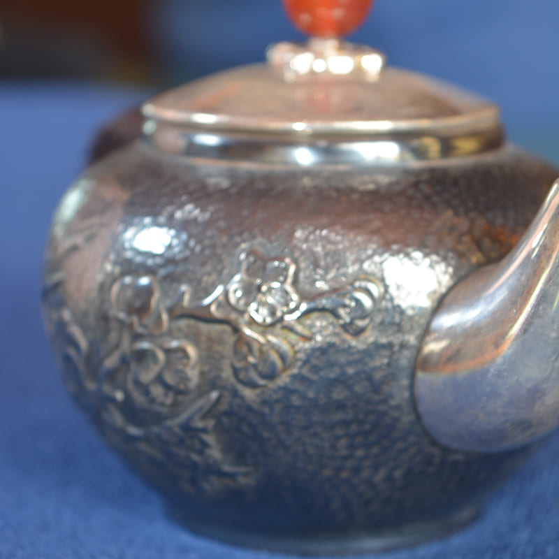 Tibetan Master Handmade Pure Silver Teapot