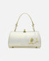 White Flower Embroidery Handbag - gloriouscollection