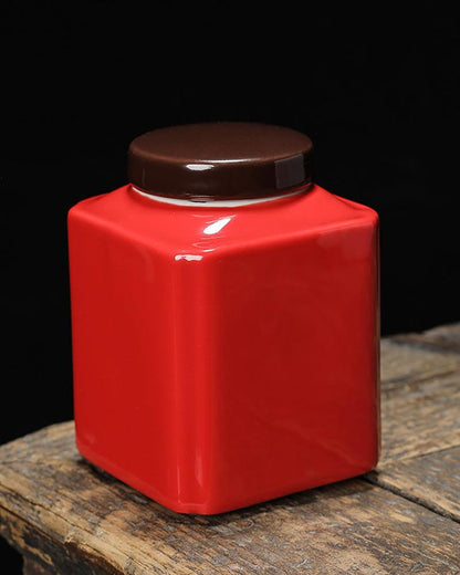Rectangle Tea/Candies/Coffee Beans Ceramic Jar - gloriouscollection