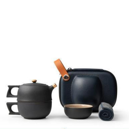 Coarse Pottery Travel Portable Tea Set