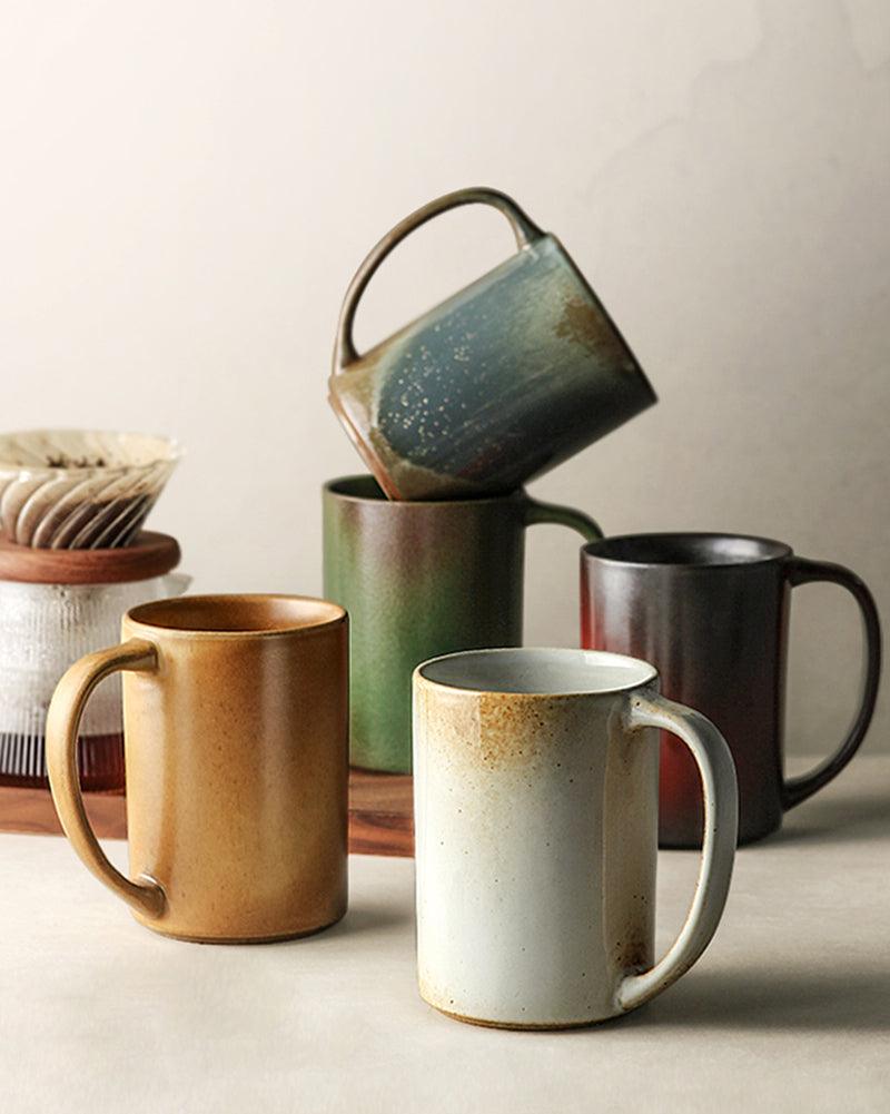 Handmade Kiln Color Change Rough Pottery Mug - gloriouscollection