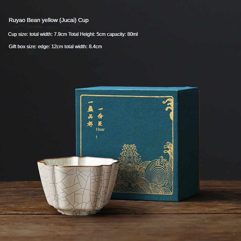 Dehua Old Clay Ice Crack Thousand-Li Landscape Cup