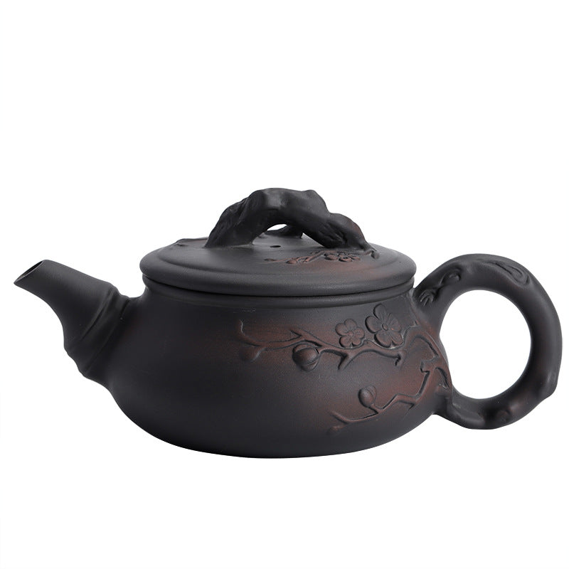 Purple Pottery Hanmei Pot Handmade Teapot