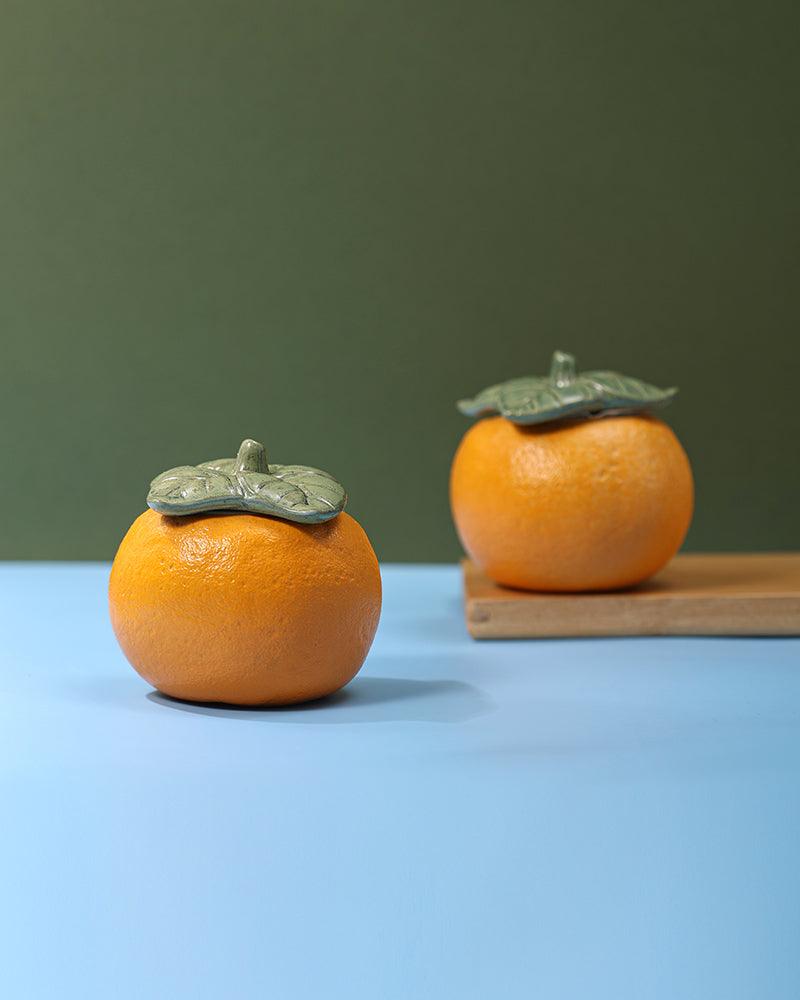Orange &amp; Mandarin &amp; Tangerine Tea/Candies/Coffee Beans Ceramic Jar - gloriouscollection