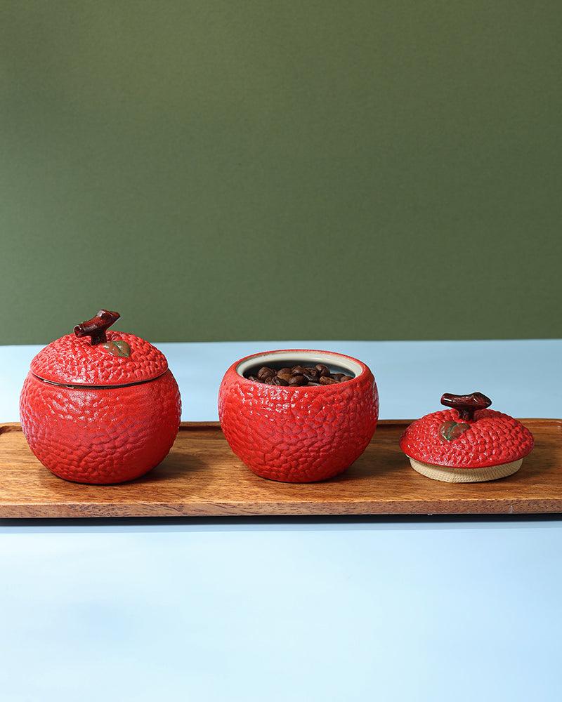 Litchi Tea/Candies/Coffee Beans Ceramic Jar - gloriouscollection