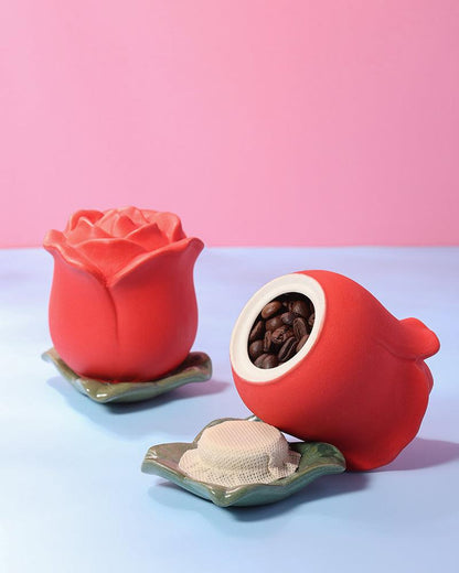 Rose Tea/Candies/Coffee Beans Ceramic Jar - gloriouscollection