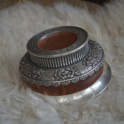 Tibetan Master Handmade Pure Silver Bowl