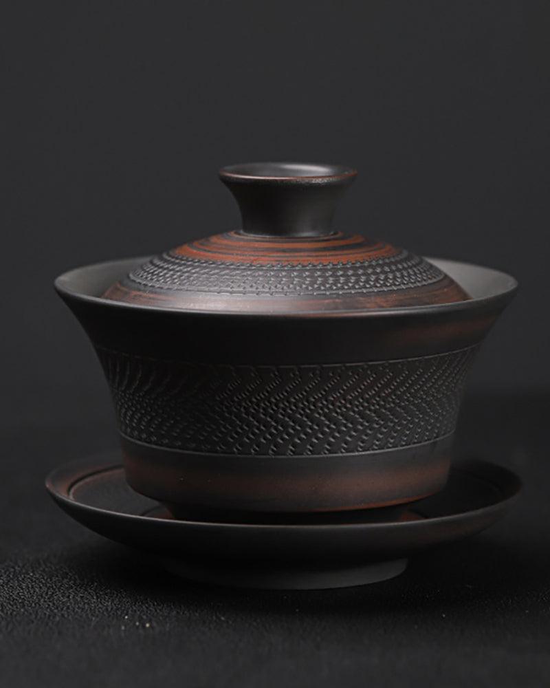 Handmade Purple Pottery Gaiwan Tea Set - gloriouscollection