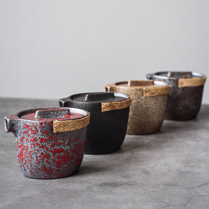 Rust Glaze Stoneware Travel Tea Set