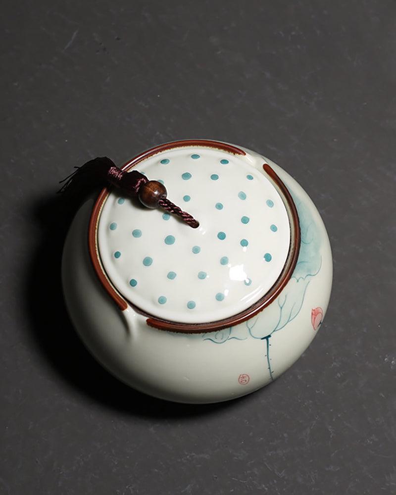Ink and Wash Tea/Candies/Coffee Beans Ceramic Jar - gloriouscollection