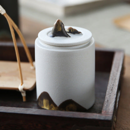 Hand Drawn Yuanshan Small Tea Leaf Jar