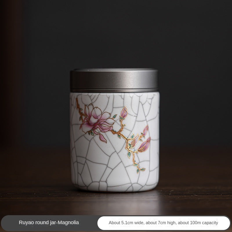 Ru Ware Alloy Ceramic Sealed Tea Jar