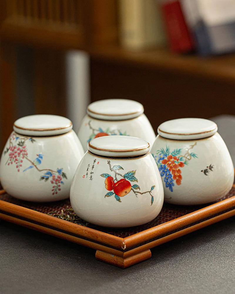 Ru Kiln Ceramic Tea/Candies/Coffee Beans Jar - gloriouscollection