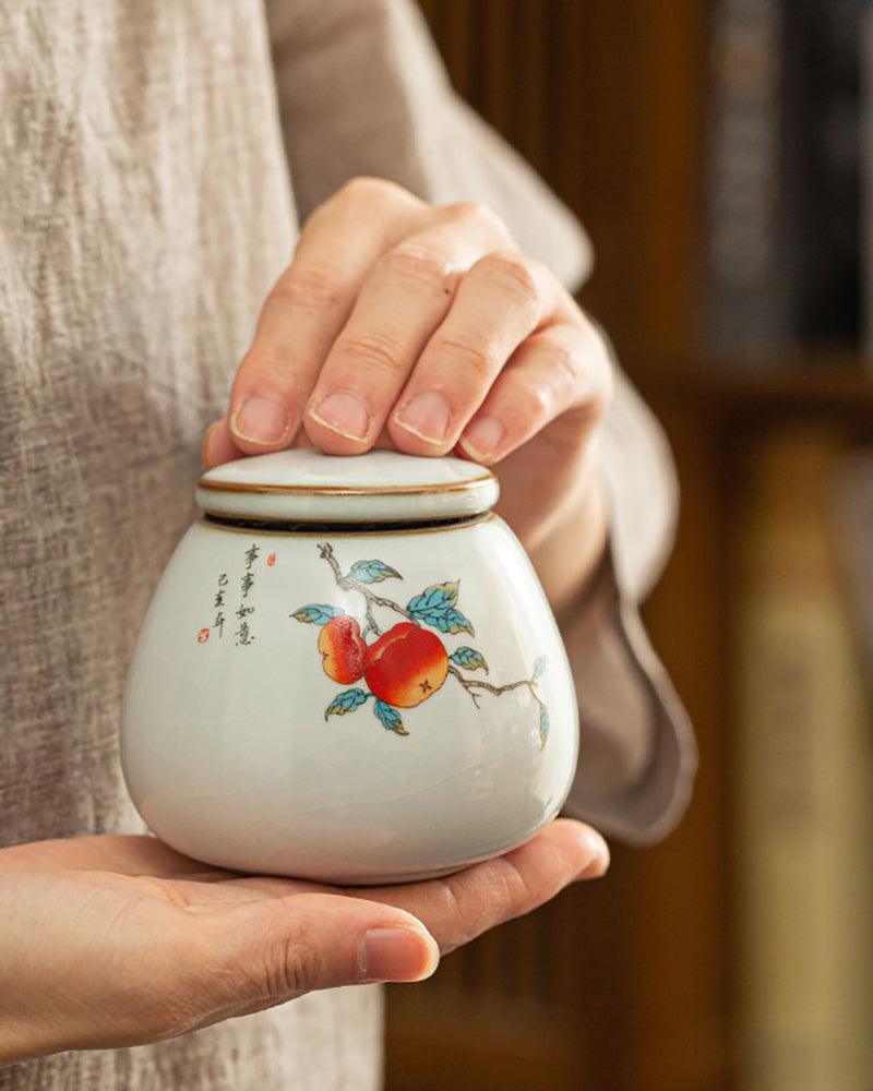 Ru Kiln Ceramic Tea/Candies/Coffee Beans Jar - gloriouscollection