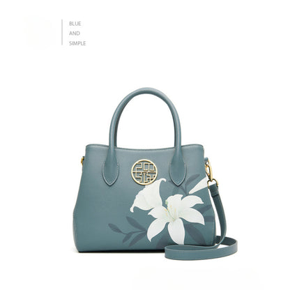 Elegant Gardenia Genuine Leather Handbag
