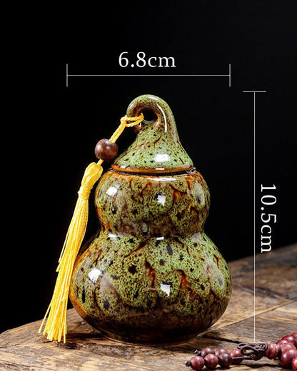 Color Change Gourd Tea/Candies/Coffee Beans Ceramic Jar - gloriouscollection