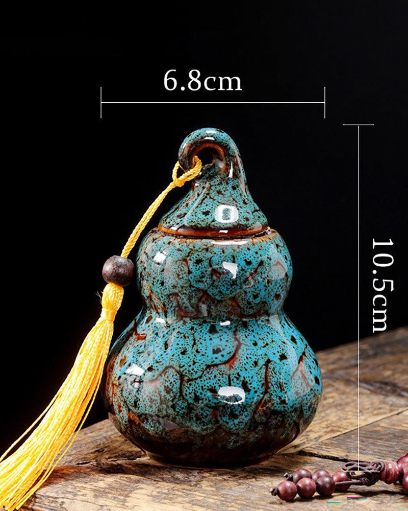 Color Change Gourd Tea/Candies/Coffee Beans Ceramic Jar - gloriouscollection