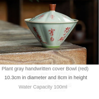 Vintage Grass and Wood Gray  Gaiwan
