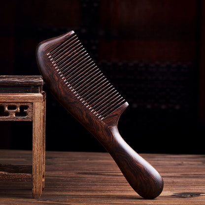 Ebony wood Coarse Texture Scalp Massage Comb