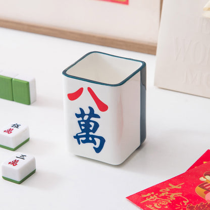 Mahjong Design Ceramic Cup