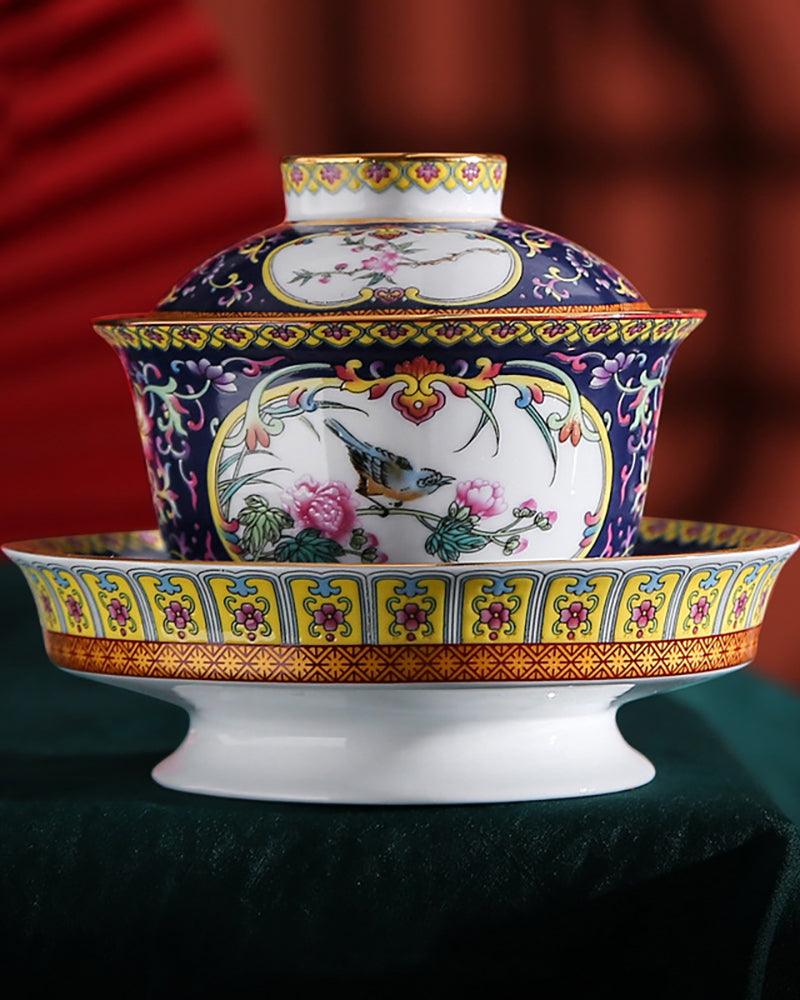 Master Royal Porcelain Gaiwan Tea Set - gloriouscollection