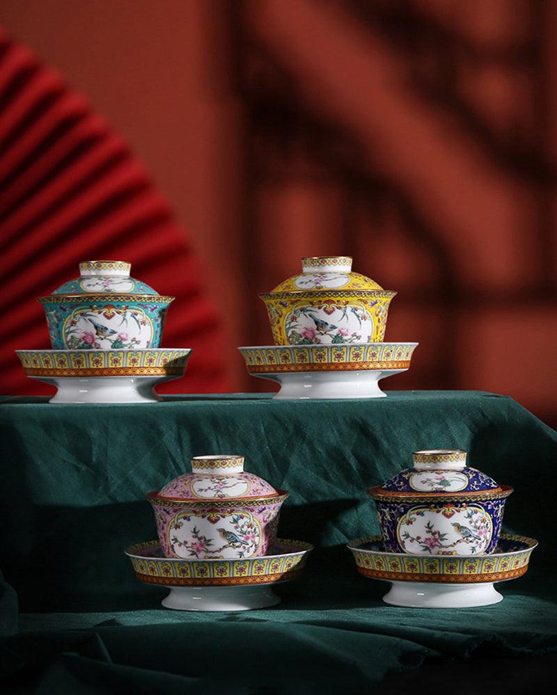 Master Royal Porcelain Gaiwan Tea Set - gloriouscollection