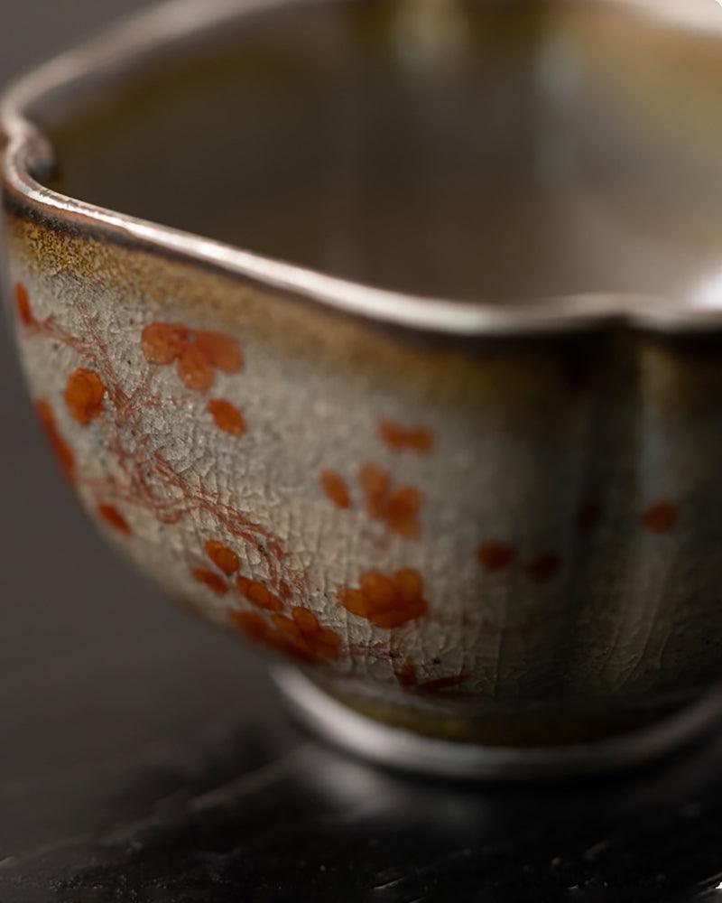 Handmade Ice Flower Glaze Porcelain Tea Cup - gloriouscollection