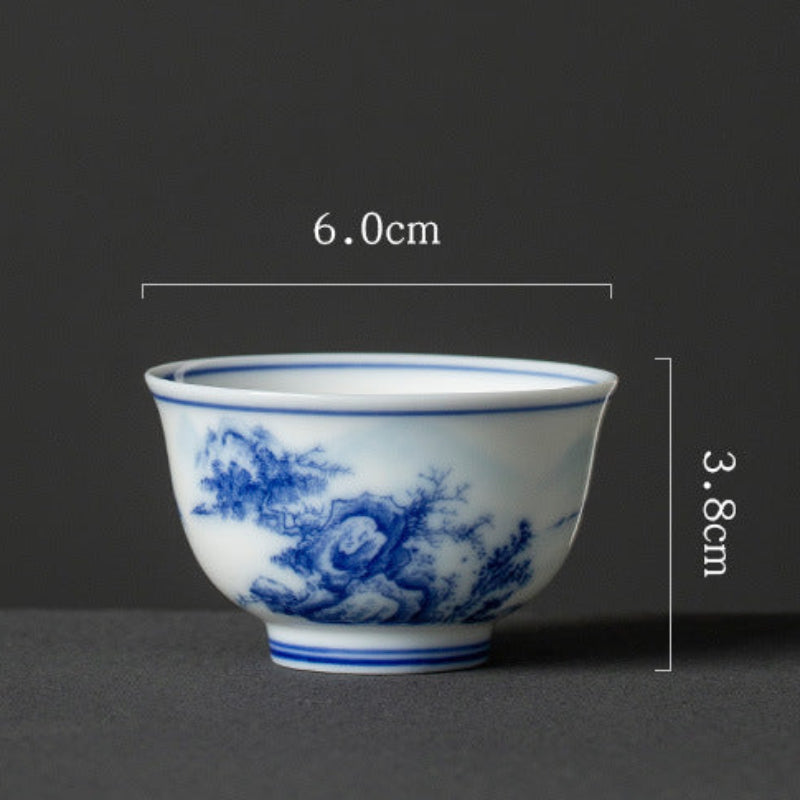Blue and White Porcelain Tea Tasting Cup