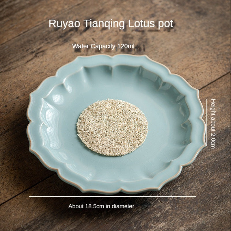 Ru Kiln Vintage Gracked Glaze Pot Tray