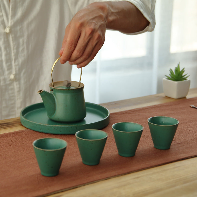 Japanese Style Handmade Retro Kiln Baked Ceramic Teapot