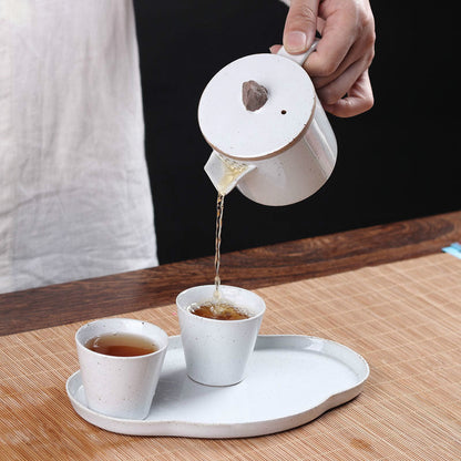 Japanese-Style Ceramic Office Travel Tea Set