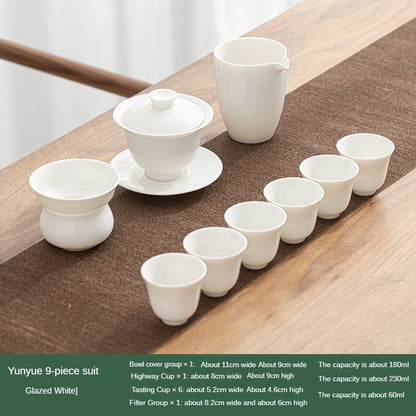 Dehua White Porcelain Teaware Set