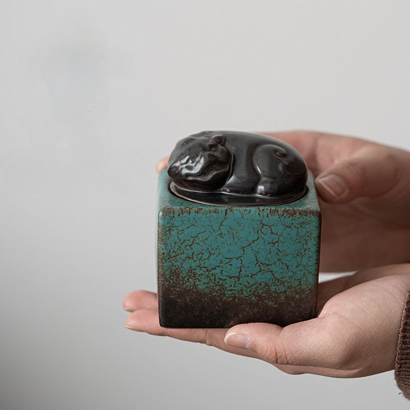 Vintage Ceramic Sealed Mini Tea Pot