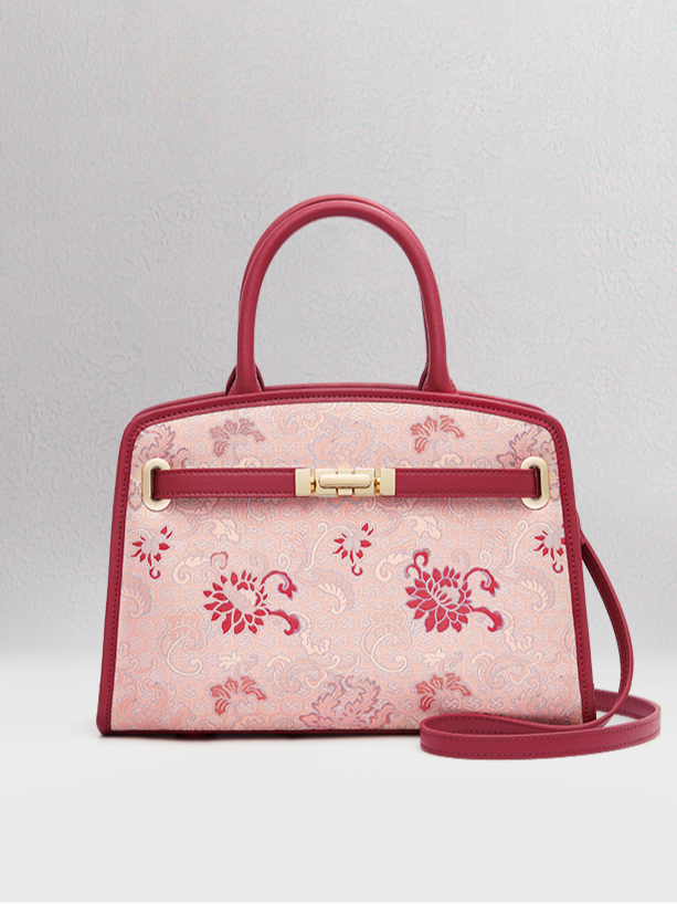 Auspicious Song Brocade Embroidered Silk Handbag
