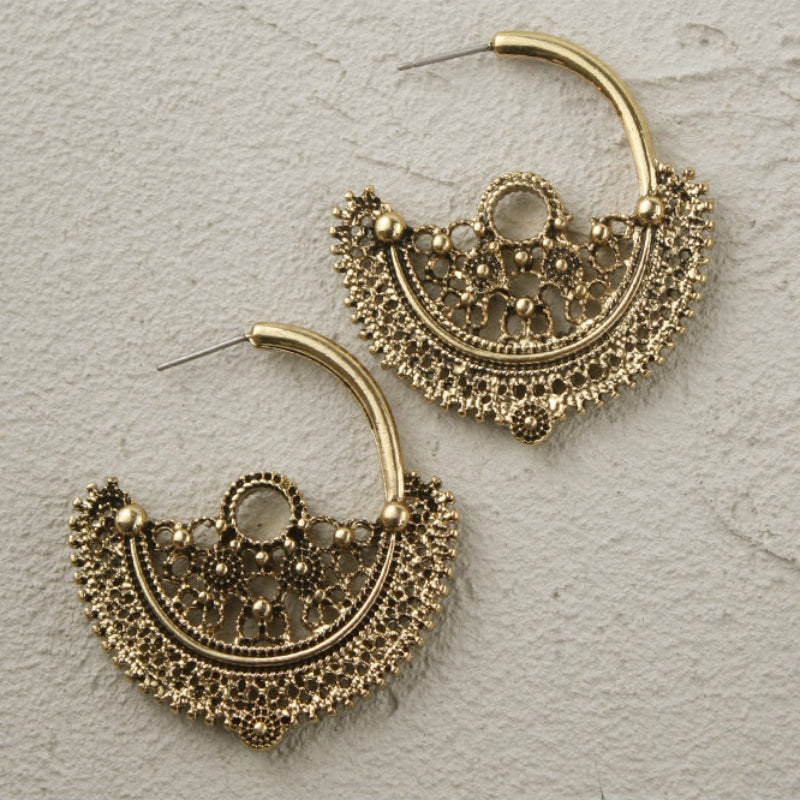 Ethnic Retro Gold Earrings