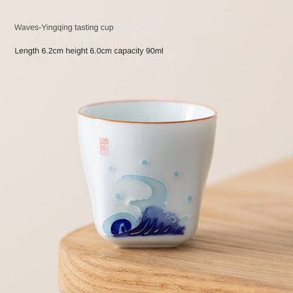 Zen Hand-painted Lotus Kung Fu Tea Cup