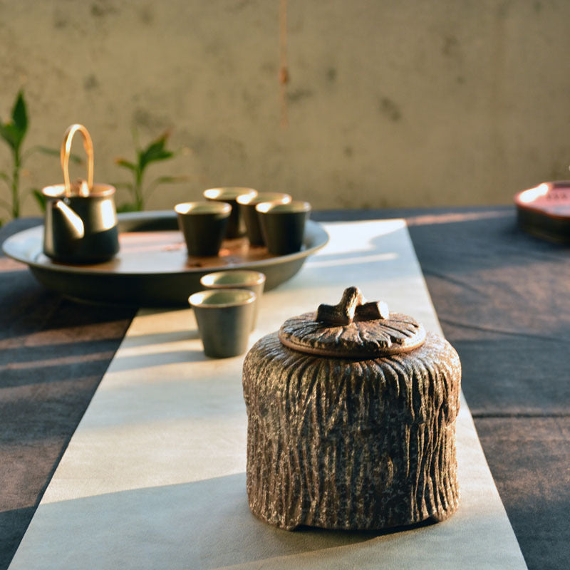 Rust Glaze Tea Pot Japanese Style Large Sealed Ceramic Pot Pu&