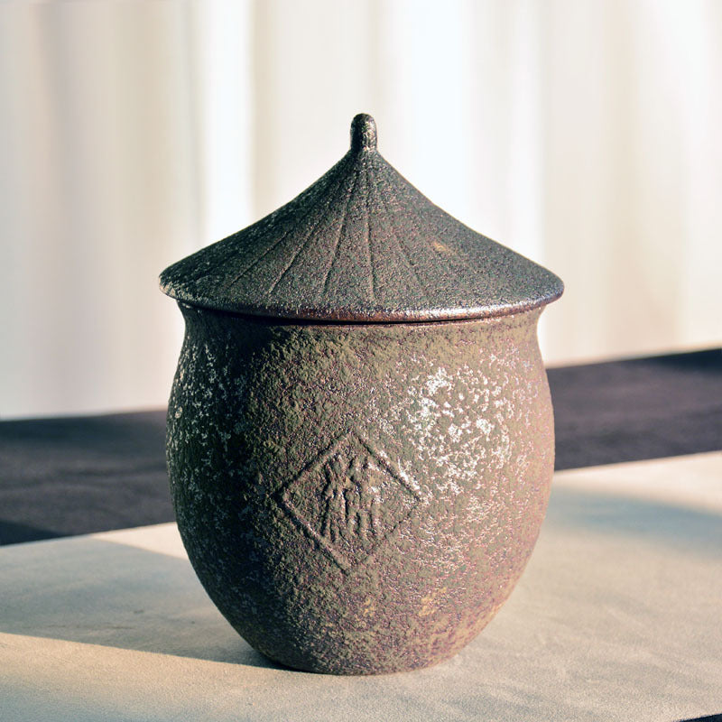 Japanese-Style Handmade Rust Glaze Tea Pot Large Pu&