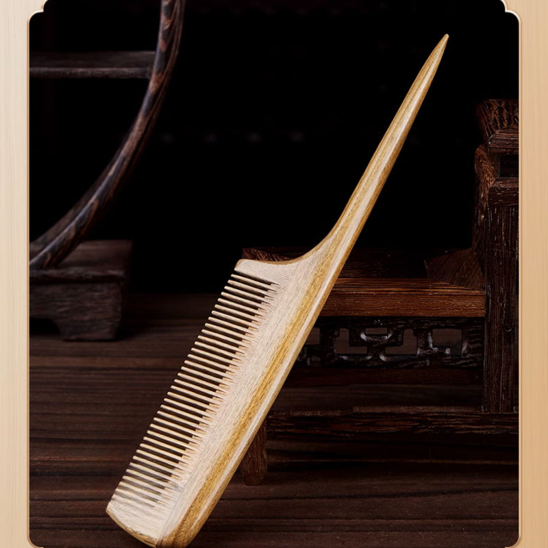 Ancient Green Sandalwood Pointed Tail Comb