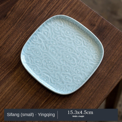 Ceramic Dry Bubble Tea Tray Snack Plate