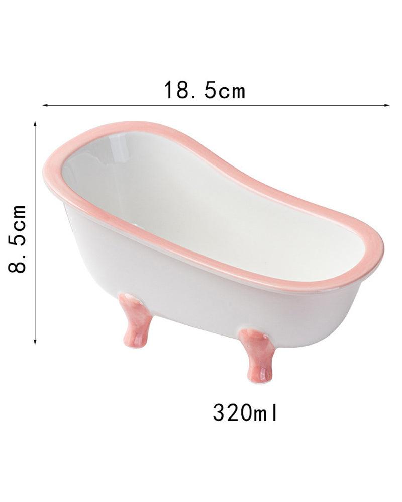 Creative Idea Bathtub Design Ceramic Bowl - gloriouscollection