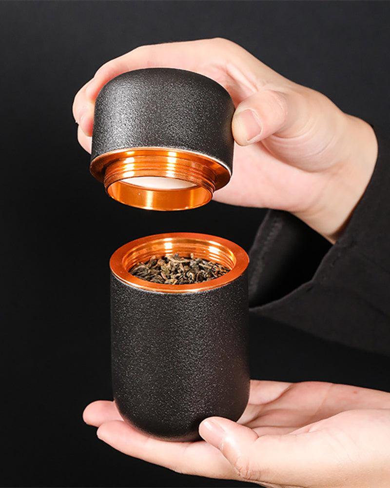 Master Tea/Candies/Coffee Beans Black Ceramic Jar - gloriouscollection